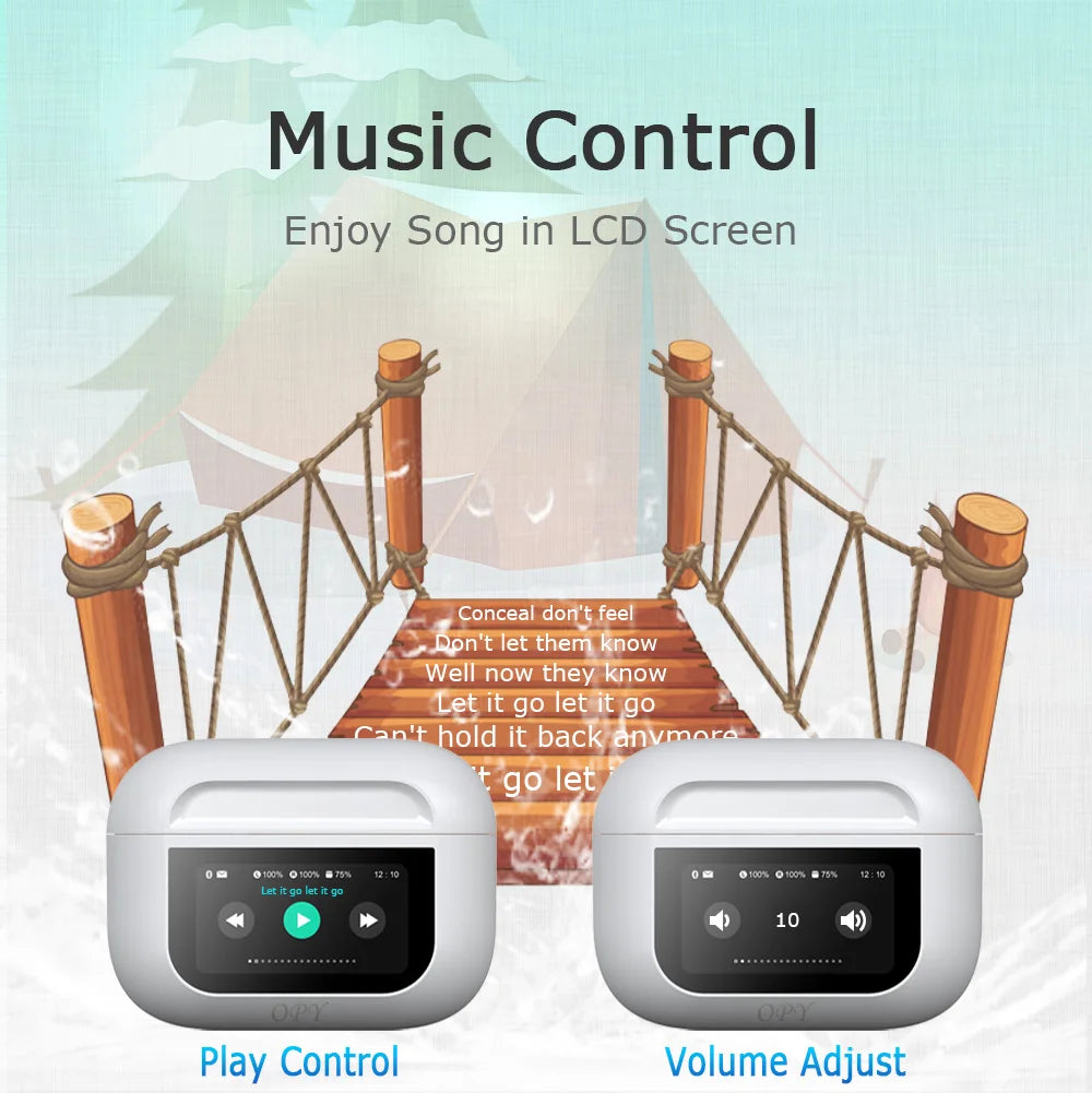 Wireless In-Ear Earbuds Digital Display Touch Screen Watch Plus Smart Glasses All-in-One Convenient Set