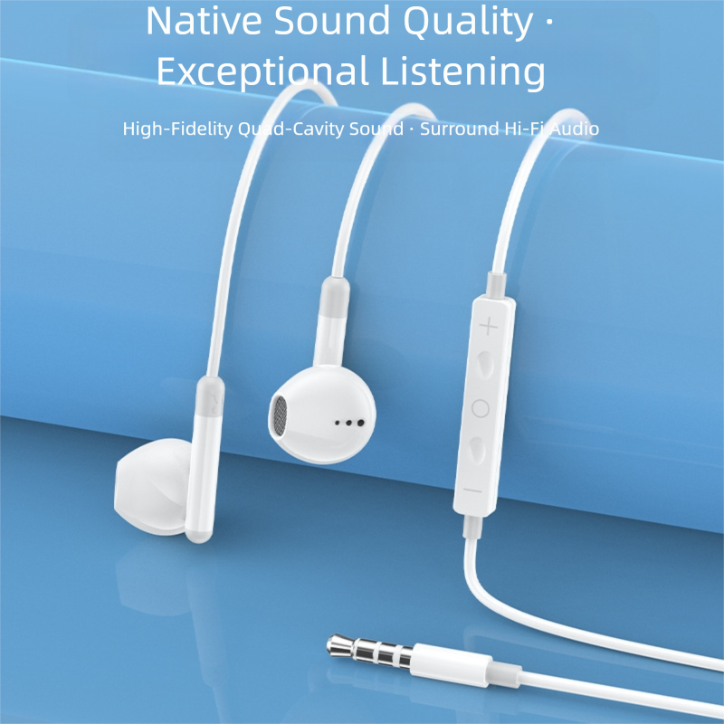 Semi-in-ear Wired Earphone Type-C Interface with Line Control Mic No Active Noise Reduction Wired Music Headset Durable Wire No reviews yet