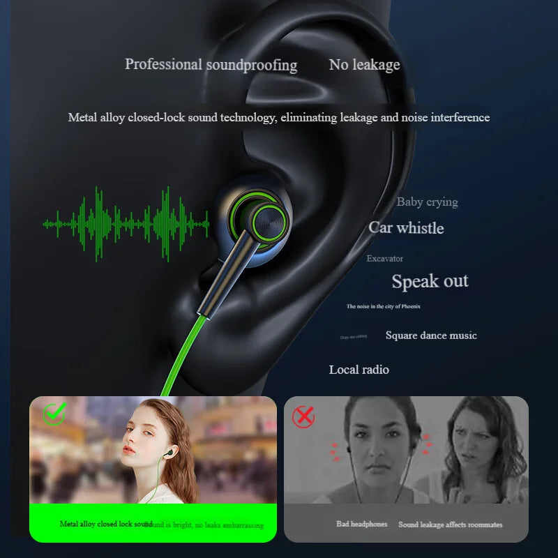 USB C 90° Elbow Gaming Wired Headphones HiFi Surround Sound With Mic Type C 3.5mm Wired Headphones For Samsng Galaxy S25 S24 S23