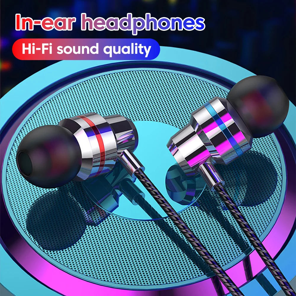 3.5MM/Type C Wired Earphones 360° Surround Sound In Ear Wired Headphones With Microphone Wired Control Wired Headphones
